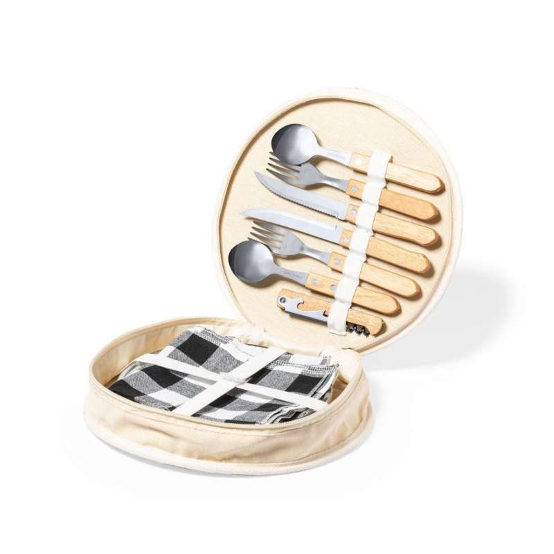Set Picnic Retro con 2 Servizi 19,5 cm a prezzi all'ingrosso - Cestino da picnic a prezzi all'ingrosso