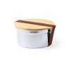 Scatola pranzo inox 800 ml con coperchio bambù - Lunch box a prezzi all'ingrosso