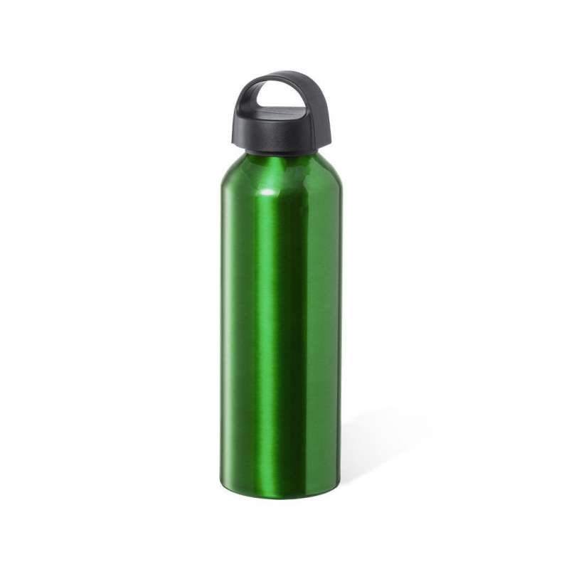 Aluminiumflasche 800 ml mit schwarzem Deckel - Wasserflasche zu Großhandelspreisen