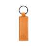 Rectangular Brown Recycled Leather Keychain - Leather and faux leather keychains at wholesale prices