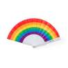 Rainbow Fan with White RPET Sticks - Fan at wholesale prices