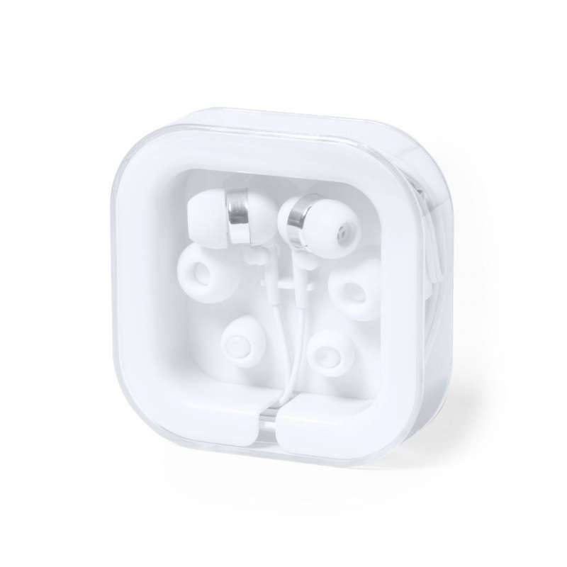 Vita in-ear hörlurar med fodral - hörlurar med sladd till grossistpris
