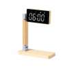 Multifunction Bamboo Clock with Wireless Charger - Wireless charger at wholesale prices