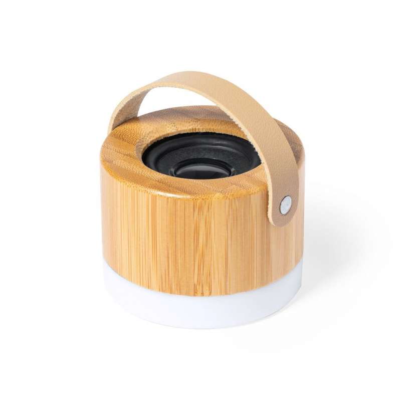 Compact 3W Bamboo Bluetooth Speaker with LED - Bluetooth at wholesale prices