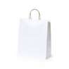 Recycled White Paper Tote Bag, 8kg Capacity - paper bag at wholesale prices