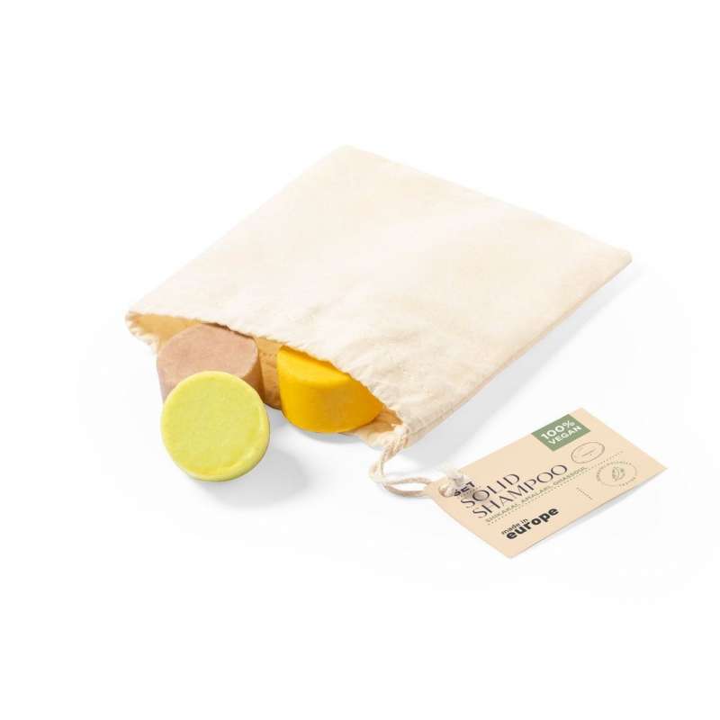 Veganes Shampoos Set - 3 x 30 g - Shampoo zu Großhandelspreisen