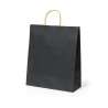 Sac in carta riciclata nera 32x25 cm - sacchetto di carta a prezzi all'ingrosso