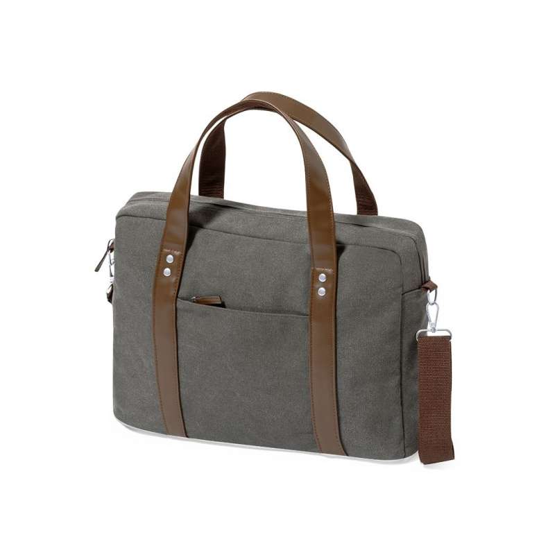 Bolso bandolera gris 15" con compartimento - Bolsa a precios de mayorista