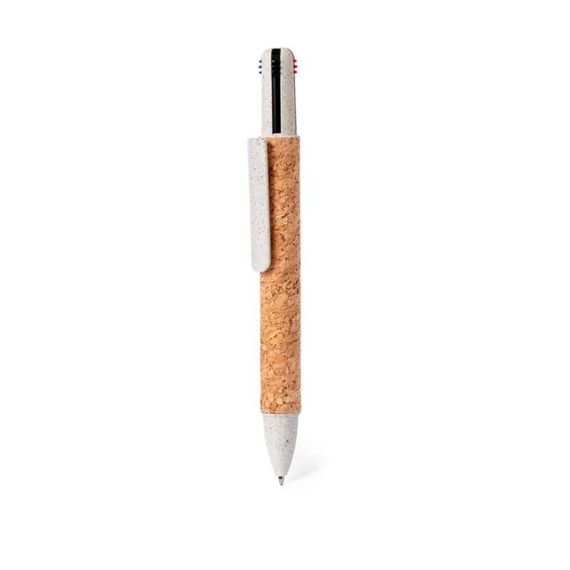 Kugelschreiber 4-in-1 aus Kork  - 4-Farben-Stift zu Großhandelspreisen