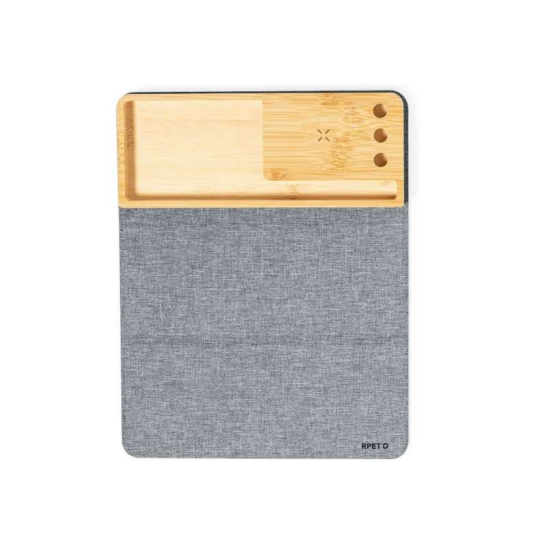 15 Watts Wireless Charging Mouse Pad with Bamboo Storage - Phone support at wholesale prices