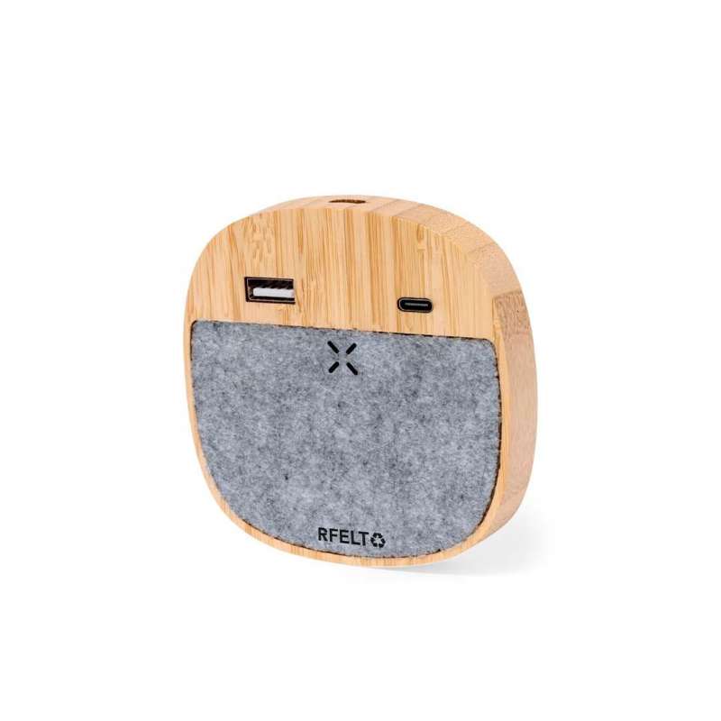 15 Watts Bamboo & RPET Felt Wireless Charger - Wireless charger at wholesale prices