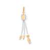 Bamboo and Felt Charging Cable - 5V 2.4A - Charging cable at wholesale prices