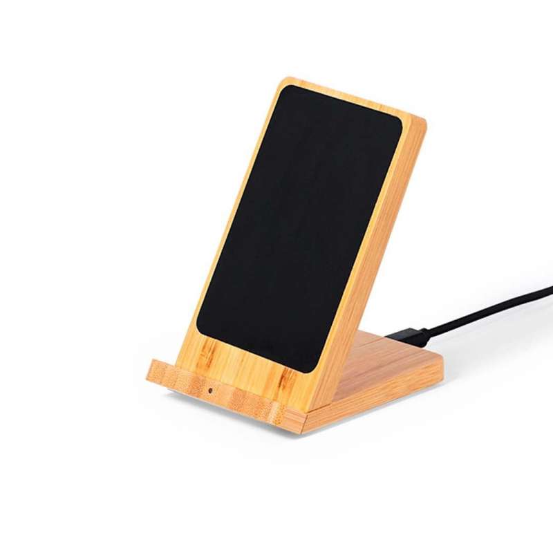 15 Watts Wireless Charger with Bamboo Stand - Phone support at wholesale prices