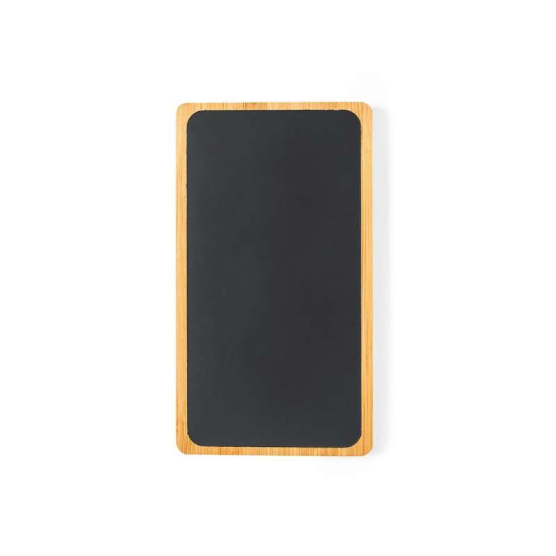 Power Bank 5000 mAh em Bambu Preto a preço grossista - Carregador a preço grossista