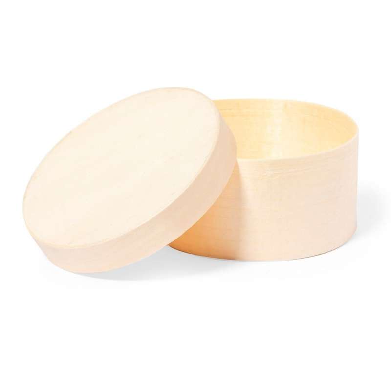 Ronde Houten Presentatiebox met Deksel - doos tegen groothandelsprijzen