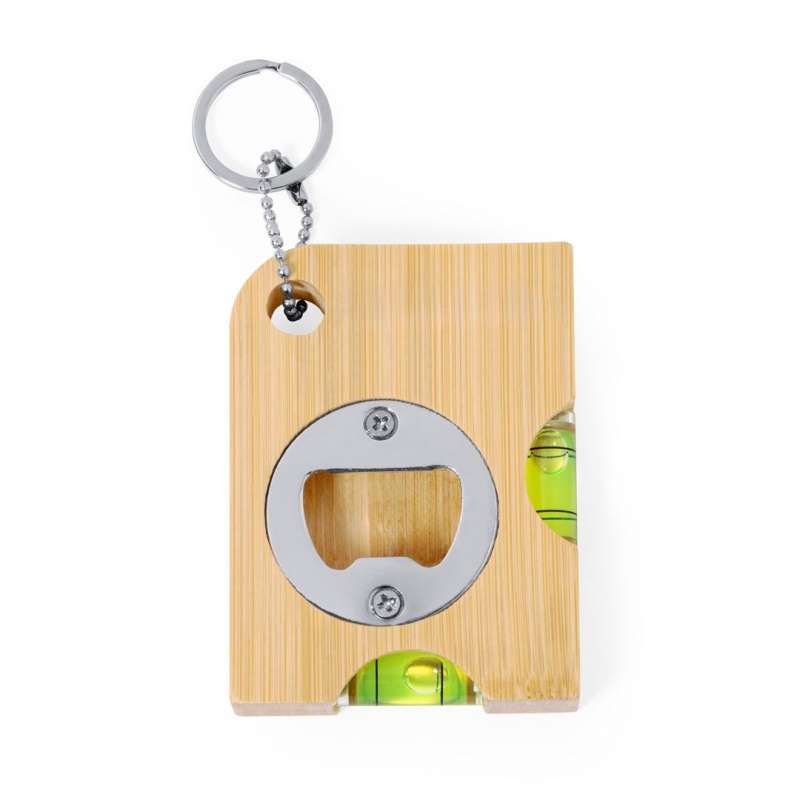 Multifunctional Bamboo Keychain with Tools - Wood keychains at wholesale prices