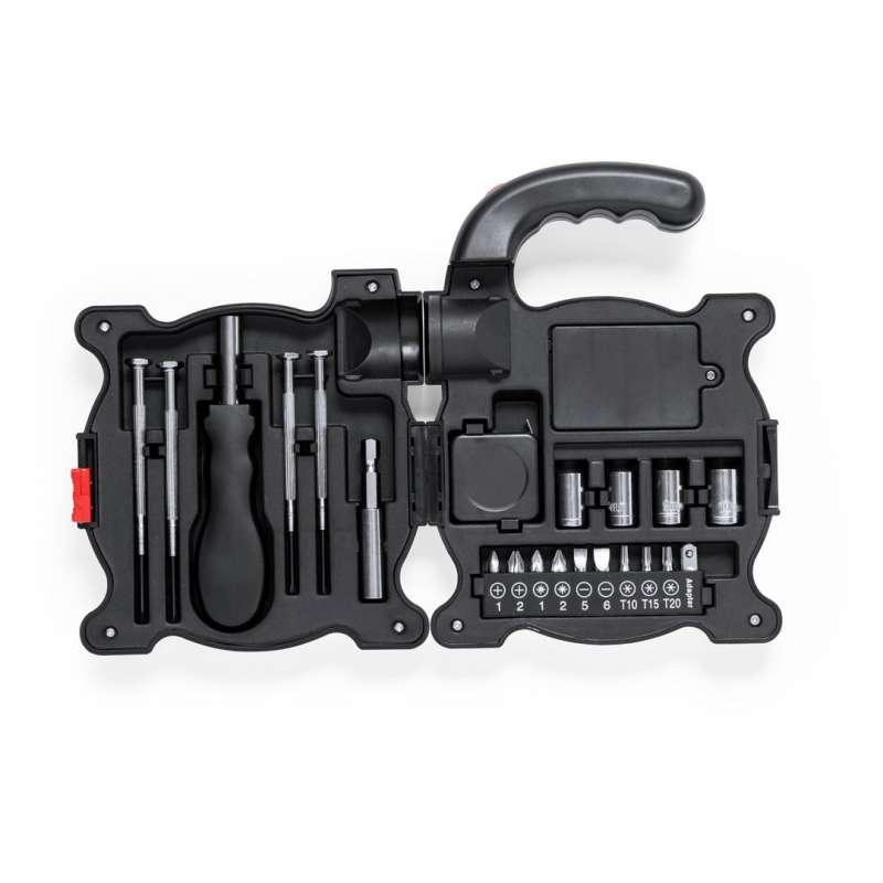 21-Piece Ergonomic Tool Set with LED Light - Toolbox at wholesale prices