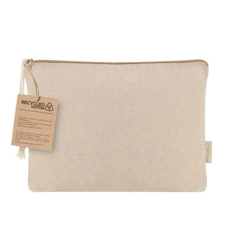Nécessaire en coton recyclé - Trousse de toilette à prix grossiste