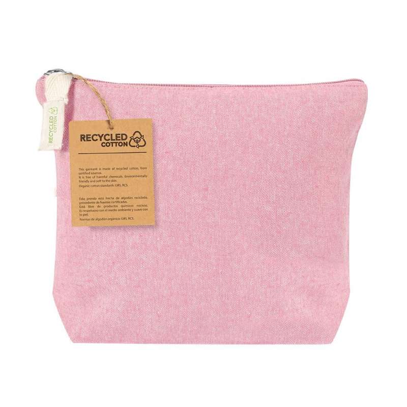 Necessaire em Algodão Reciclado com Fecho - Necessaire de toilette a preço grossista