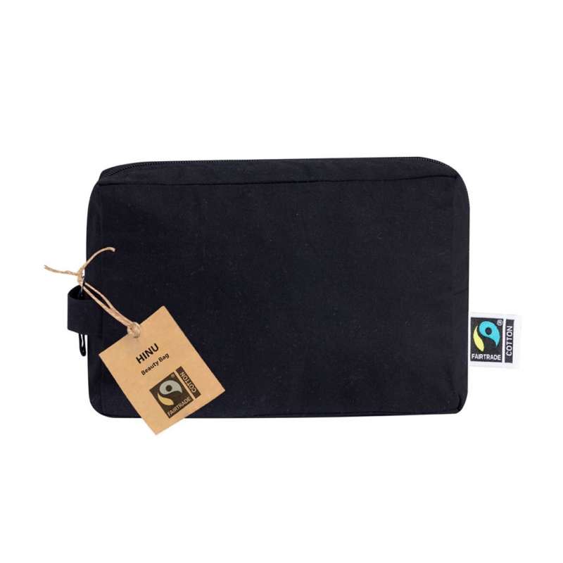 Black Cotton Fairtrade Toiletry Bag at wholesale prices - Toiletry bag at wholesale prices