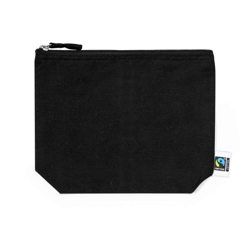 Fairtrade Black Cotton Toiletry Bag - Toiletry bag at wholesale prices