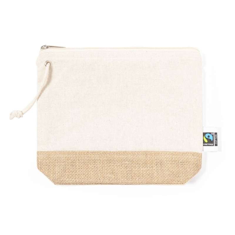 Necessaire in cotone e juta 25x15 cm - Trousse da toilette a prezzi all'ingrosso