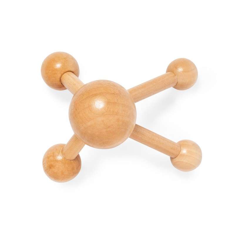 Ergonomisk naturlig træ massager med 4 kugler til engrospris - Massage tilbehør til engrospris