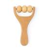 Masajeador de madera natural con 3 rodillos - Accesorio de masaje a precios de mayorista