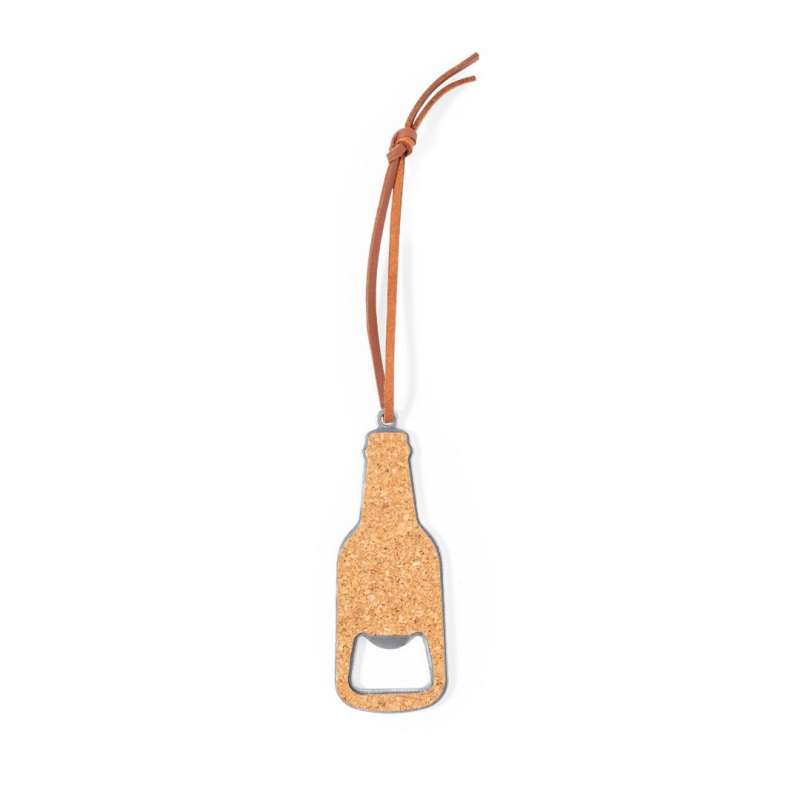 Cork Bottle-Shaped Opener with Carry Cord at wholesale prices - Bottle opener at wholesale prices