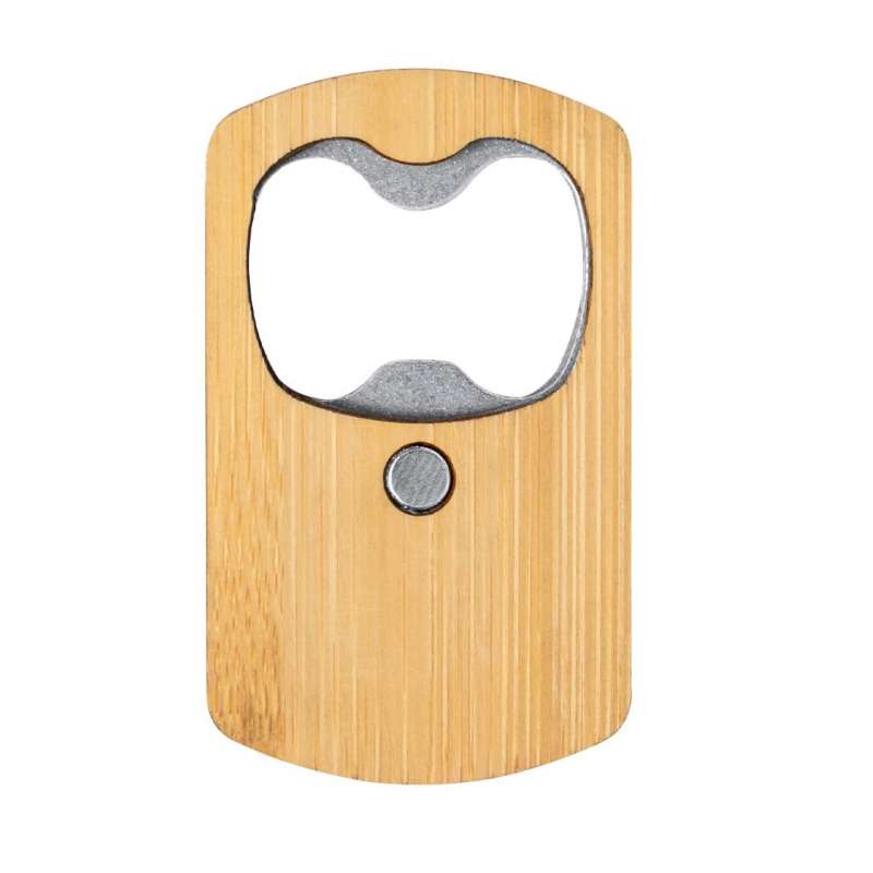 Magnetic Bamboo Bottle Opener in Kraft Box at wholesale prices - Bottle opener at wholesale prices