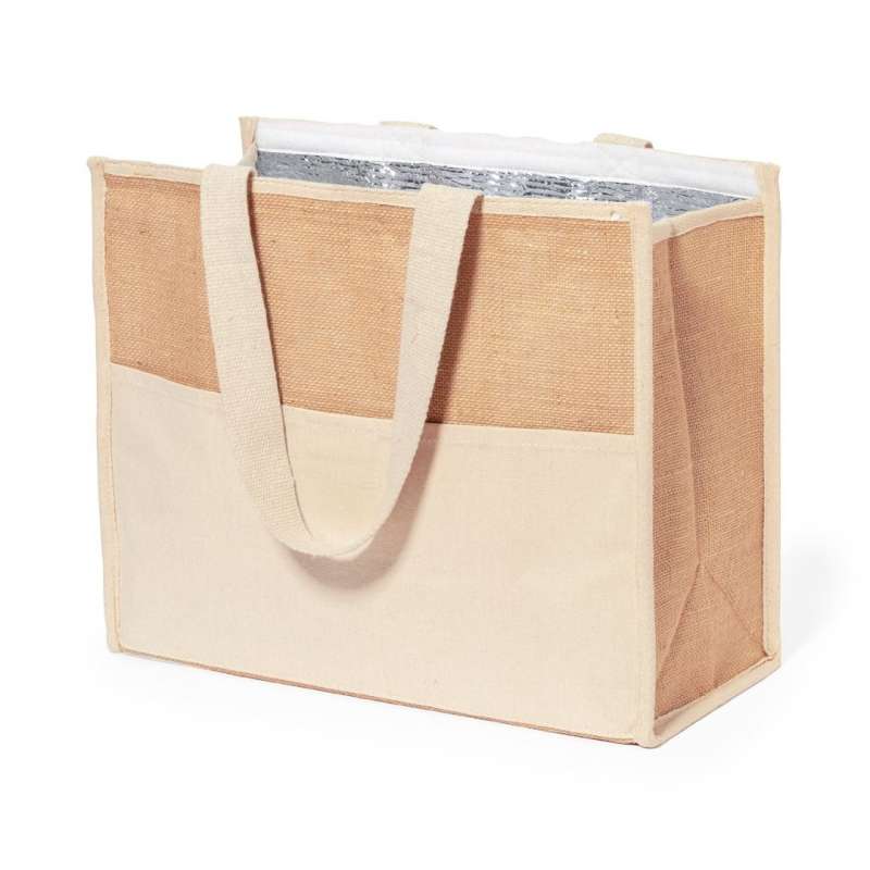 Cotton and jute cooler bag at wholesale prices - Insulated bag at wholesale prices