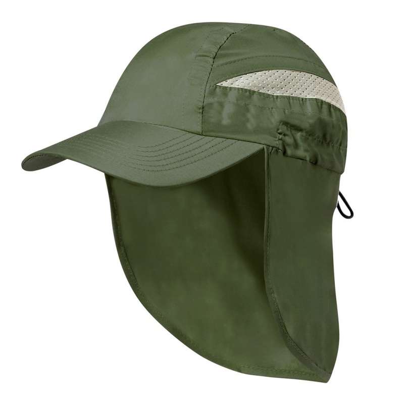 Two-Tone Microfiber Sun Protection Cap - hiking cap at wholesale prices