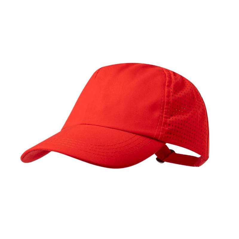 5-Panel Microfiber Sports Cap with Breathable Mesh - Cap at wholesale prices