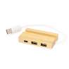 USB 2.0 Hub aus Bambus mit Halterung - Telefonsupport zu Großhandelspreisen USB 2.0 Hub aus Bambus mit Halterung - Telefonsupport zu Großhandelspreisen