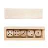 Natural Wood Dice Set with Sliding Lid - Wooden game at wholesale prices