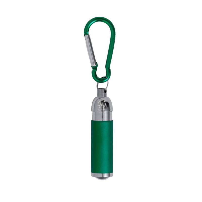 Recycled Aluminum Keychain Flashlight with Badge - Keychain flashlight at wholesale prices