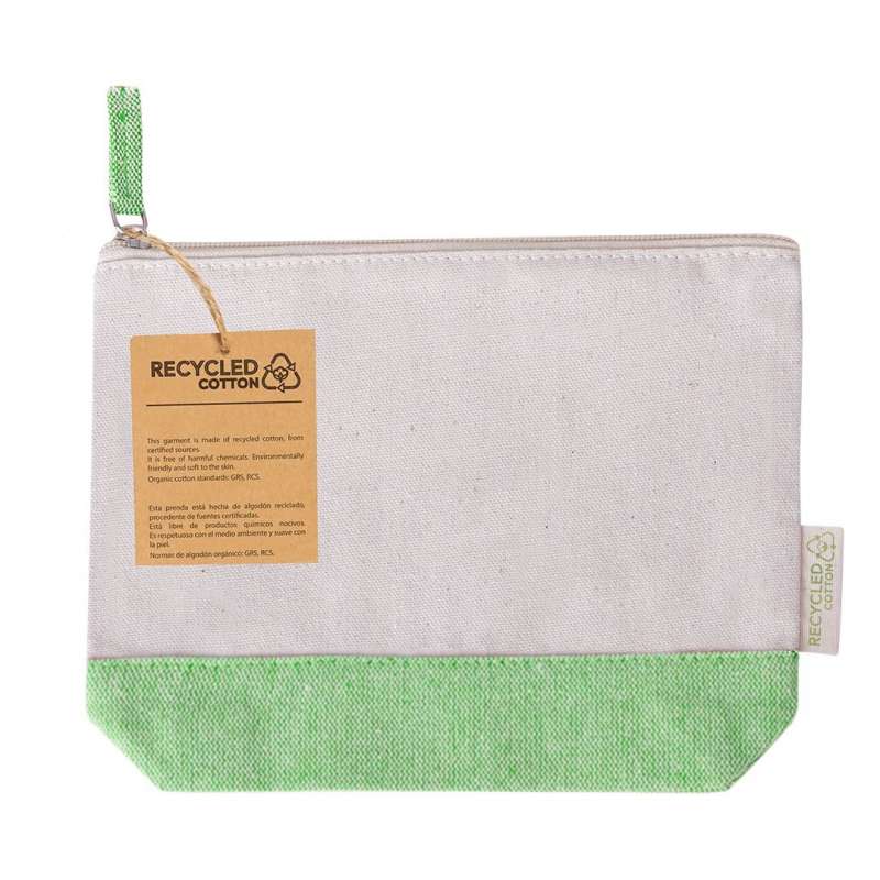 Recycled Katoenen Make-up Tas met Ritssluiting - Toilettas tegen groothandelsprijzen