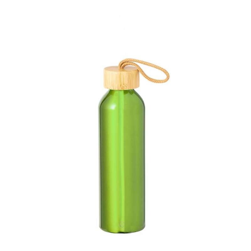 600ml Recycled Aluminum Bottle with Bamboo Cap - metal can at wholesale prices