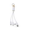Bamboe Oplaadkabel met Dubbele USB/Type C - Oplaadkabel tegen groothandelsprijzen