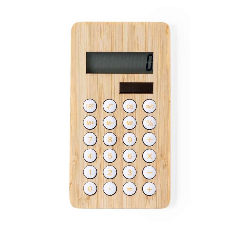8-Digit Bamboo Solar Calculator with Soft Keys at wholesale prices - Calculator at wholesale prices