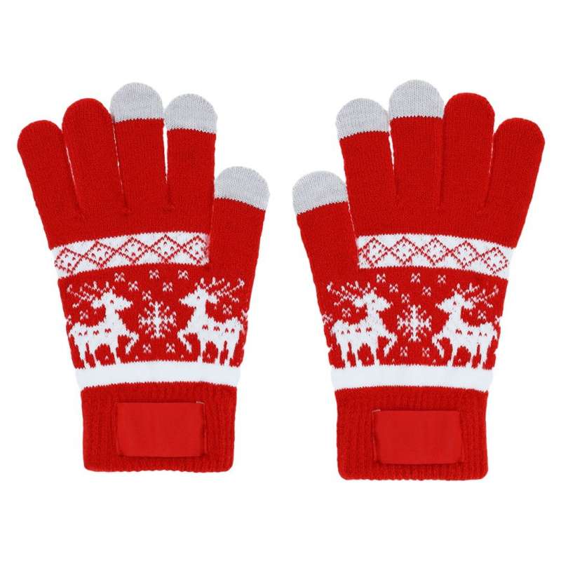 Christmas Pattern Touchscreen Gloves - Medium - Touchscreen glove at wholesale prices