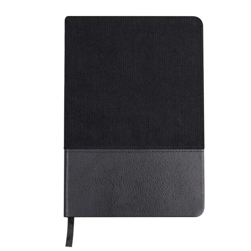 A5 Recycled PU Ribbed Notebook with Bookmark at wholesale prices - notebook at wholesale prices