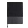 A5 Recycled PU Ribbed Notebook with Bookmark - Notepad at wholesale prices