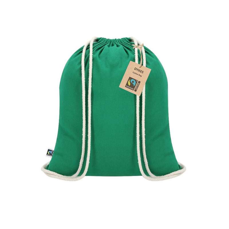 Fairtrade Cotton Drawstring Backpack, 140g/m² - Backpack at wholesale prices