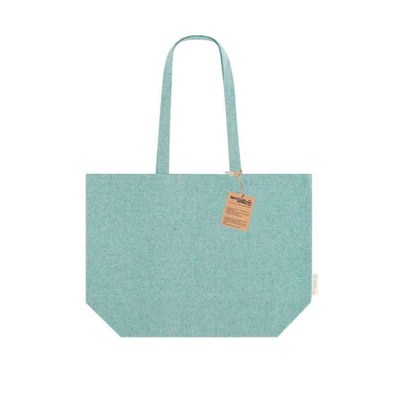 Sac in cotone riciclato 220 g/m² con soffietto a prezzi all'ingrosso - Borsa tote a prezzi all'ingrosso