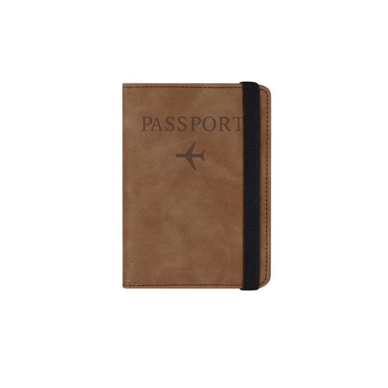 Elegant Recycled PU Passport Holder with RFID - Passport holder at wholesale prices