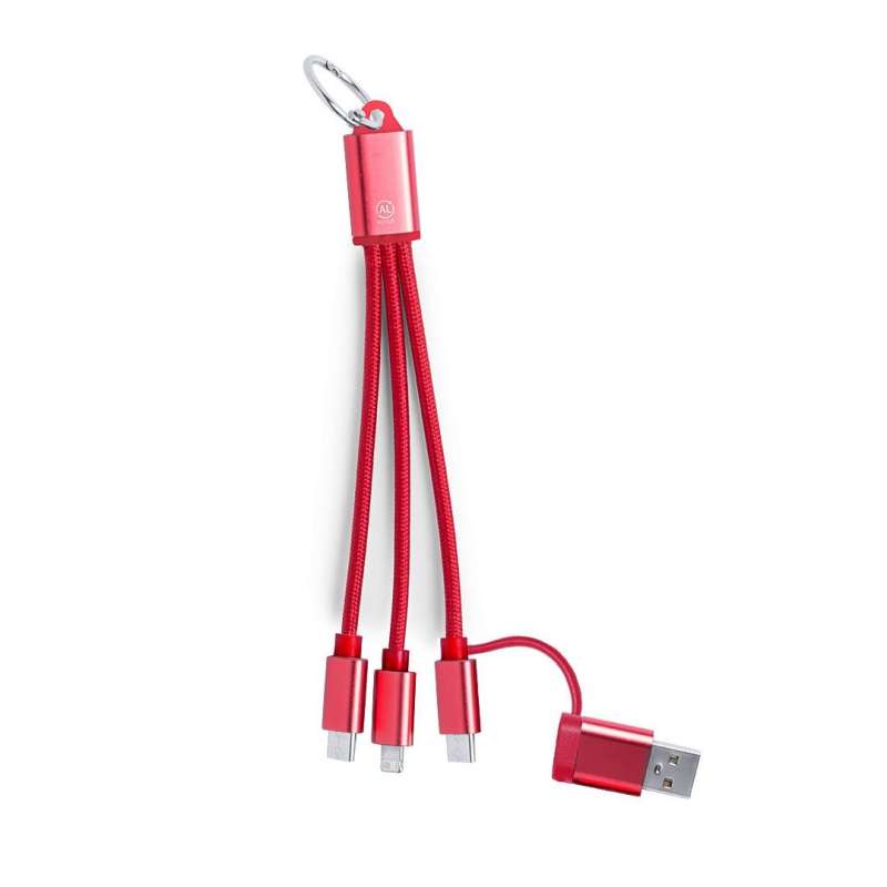 Genopladningskabel i 1 meter aluminium - Ladekabel til engrospris