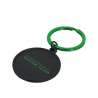 Black Round Aluminum Keychain with Mirror Finish - Pocket mirror at wholesale prices