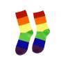 Rainbow Design Polyester Socks, Elastic Fit - Socks at wholesale prices