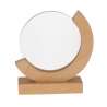 Glazen trofee met houten voet en cirkelmotief - Trofée en medaille tegen groothandelsprijzen